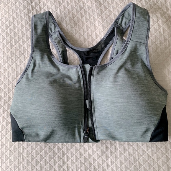 Nike Dri-Fit high support padded zip-front sports bra - Picture 1 of 4
